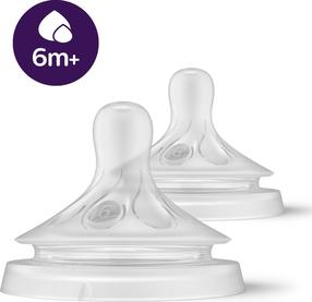 Пустышка для бутылочки Philips Avent Natural, 6+ мес., прозрачный цв.
