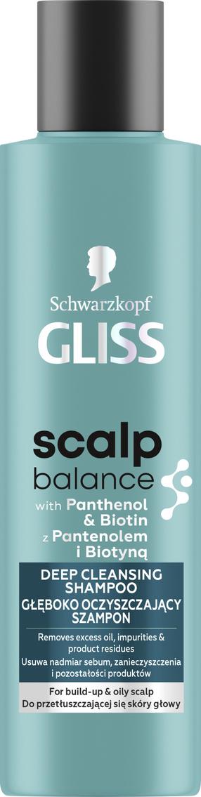 Šampūns Schwarzkopf Gliss Scalp Balance with Panthenol & Biotin, 200 ml
