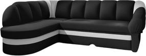Kampinė sofa Benano Soft 11, Soft 17, juoda sp., kairinė, 180 x 250 cm x 85 cm