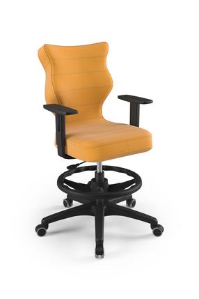 Laste töötool Duo Velvet 35, 64 x 64 x 102.5 cm, must v./kollane v.