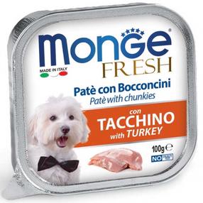 Šlapias šunų maistas Monge Fresh, kalakutiena, 0.1 kg