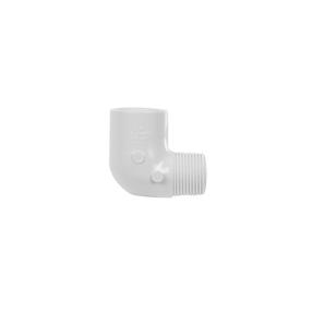 Līkums Nibco, 90 °, 3/4 collas – Ārējā vītne/3/4 collas – Līmējama iekšpusē, polivinilhlorīds (pvc)