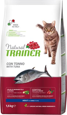 Sausā kaķu barība Natural Trainer Adult Tuna, tunzivis, 1.5 kg