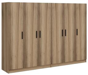 Riidekapp Kalune Design Kale 7631, pruun v., 52 cm x 270 cm x 210 cm