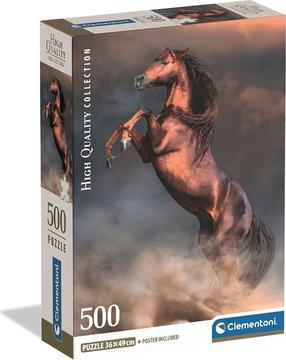 Dėlionė Clementoni Compact Wild Red Stallion 35595, 49 cm x 36 cm, 500 vnt., įvairių spalvų