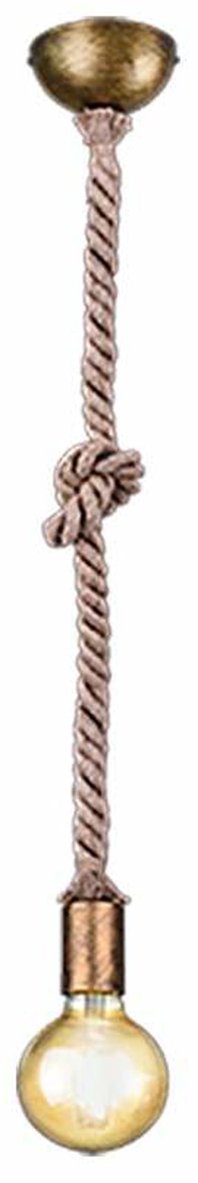 Šviestuvas lubų Trio Rope, E27, 1 x 60 W, žalvario sp. / ruda sp.