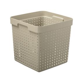 Uzglabāšanas kaste NHG Seoul 60260812, 23.5 l, bēša krās., 29.6 x 29.6 x 29.6 cm