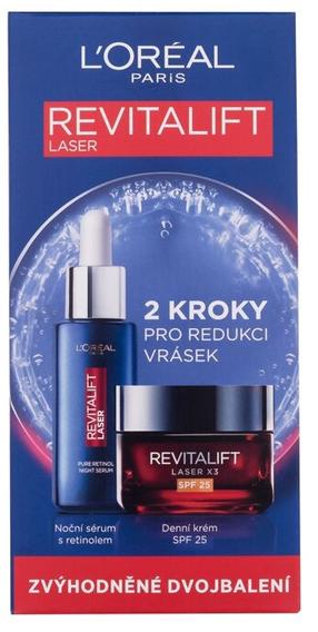 Sejas kopšanas līdzekļu komplekts sievietēm L’Oréal Paris Revitalift Laser Pure Retinol, 100.0 ml, SPF 25, 2 gab.
