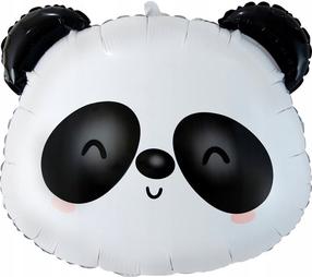 Fooliumist õhupall erikujuga GoDan Panda Head, valge v./must v.