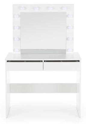 Kosmetinis staliukas Hollywood, balta sp., 140 cm x 43 cm x 94 cm