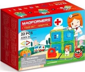 Магнитный конструктор Magformers Town Set Hospital 717006, 22 шт.