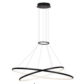 Lampa karināms Light Prestige Halifax LP-940/2P 4BK, LED, 3000 - 6000 °K, 2 x 45 W, melna krās. / zelta krās.