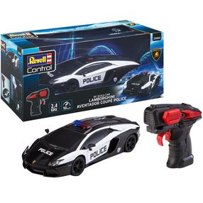 Rc automobilis Revell Lamborghini Aventador Police, 1:24, balta sp./juoda sp.