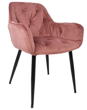 Valgomojo kėdė Home4you Brita 10307, juoda sp./rožinė sp., 57 cm x 61 cm x 83 cm