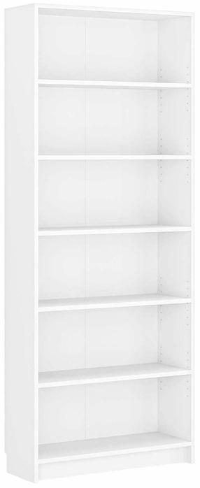 Knygų lentyna Kalune Design Bili 5, balta sp., 200 cm x 80 cm x 28 cm