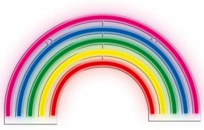 Dekorācija ''Varavīksne'' Manta Style Neon Lights ar LED apgaismojumu, 16 cm, daudzkrāsaina