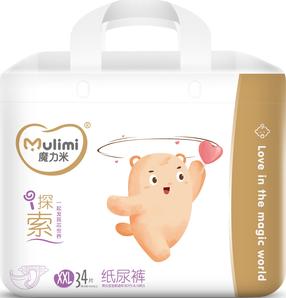 Подгузники Mulimi, XXL размер, 34 шт.