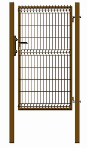 Mazie vārti ar segmentālu pildījumu Garden Center RAL8017, 100 cm x 173 cm, brūna krās.