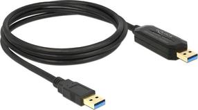 Провод Delock Data Link + KM Switch USB 3.0 Type A Male USB 3.0, USB 3.0, 1.5 м, черный цв.