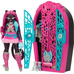 Кукла с аксессуарами Mattel Monster High Skullmate Secrets Catty, 27 см, синий цв.