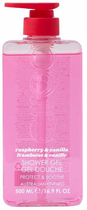 Kūno prausimosi želė Ciroa Raspberry & Vanilla, 500 ml