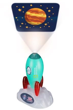 Проектор National Geographic Slide Projector Space Rocket & Night Light, 11 см, красный цв./зеленый цв./серый цв.