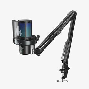 Kondensatora mikrofons Maono DM40 PRO S + BA20 Boom Arm, melna krās.
