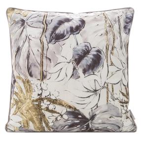 Dekoratiivpadjapüür Mink, valge v./hall v., 45 cm x 45 cm