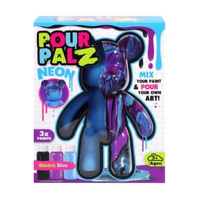 Игрушечный набор раскраски, медведь Pour Palz Neon, синий цв./фиолетовый цв.