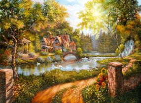 Пазл Ravensburger Country House, 36 см x 49 см, 500 шт.