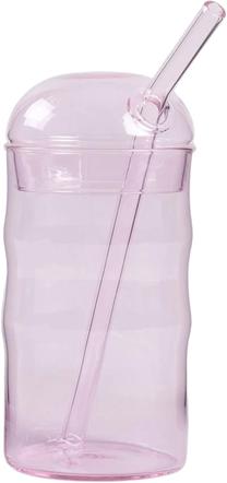 Stiklinė su šiaudeliu Homla Paja, stiklas, 0.5 l