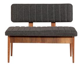 Prieškambario suoliukas Kalune Design Vina 1053-2, antracito sp./riešuto sp., 110 cm x 46 cm x 85 cm