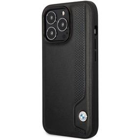 Telefoni ümbris BMW Leather Blue Dots, must v., Apple