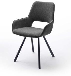 Valgomojo kėdė MC Akcent Parana, matinė, juoda sp., 61 cm x 59 cm x 90 cm