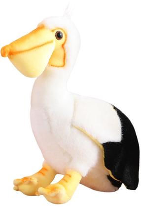 Pehme mänguasi lind Lean Toys Pelican, valge v., 24 cm