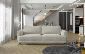 Sofa Megis Paros 02, šviesiai ruda sp., 95 x 250 cm x 90 cm