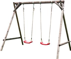 Sūpynės su stovu vaikams Palmako Kevin, 193 cm, 230 cm, ruda sp.