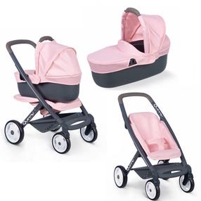 Leļļu ratiņi Smoby Maxi-Cosi Quinny 7600253117, rozā krās./pelēka krās.