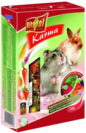 Maistas graužikams Vitapol Complete, triušiams/žiurkėnams, 0.34 kg