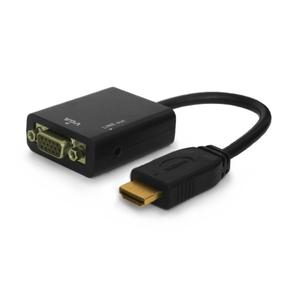Adapteris Savio HDMI / VGA HDMI, VGA, 0.2 m, melna krās.