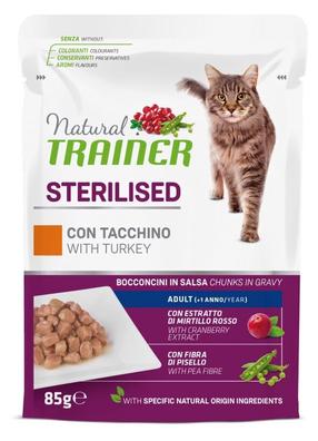 Kuiv kassitoit Natural Trainer Sterilised Turkey, kalkun, 0.085 kg