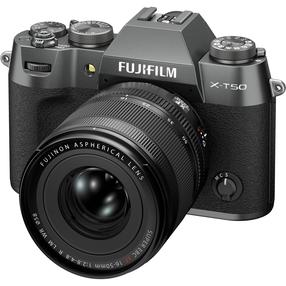 Digitālā fotokamera Fujifilm X-T50/XF 16-50mm, melna krās.