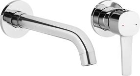 Скрытый смеситель для умывальника Invena Glamour BP-02-U01-V, хромовый цв.