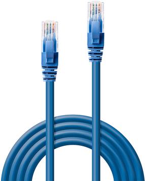 Сетевой кабель Lindy Cat.6 U/UTP 48017 RJ-45 Male, RJ-45 Male, 1 м, синий цв.