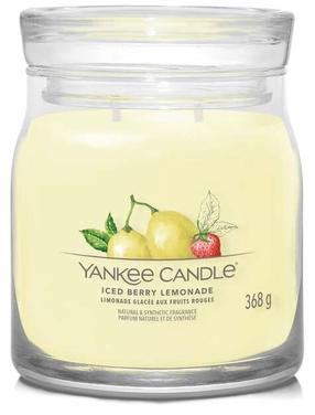 Svece, aromātiskā Yankee Candle Signature Iced Berry Lemonade, 35 - 50 h, 368 g, dzeltena krās.