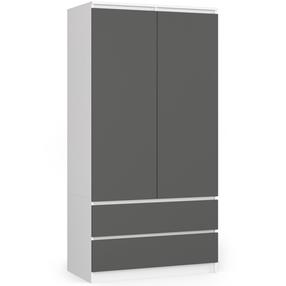 Spinta Akord Furniture Factory S90, skaidri sp./pilka sp., 50.4 cm x 90.4 cm x 180 cm