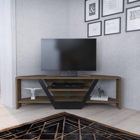 ТВ стол Kalune Design Sares, коричневый цв./черный цв., 35 см x 120 см x 36.8 см