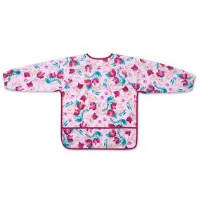 Varrukatega pudipõll BabyOno Floral, roosa v., polüuretaan/polüester, 6+ kuud