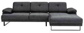 Kampinė sofa Hanah Home Mustang 560ARE1218, antracito sp., dešininė, 174 x 274 cm x 83 cm