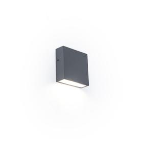 Āra sienas lampa Lutec Gemini XF, 9.50W, LED, IP54, tumši pelēka krās., 11 cm x 3.8 cm